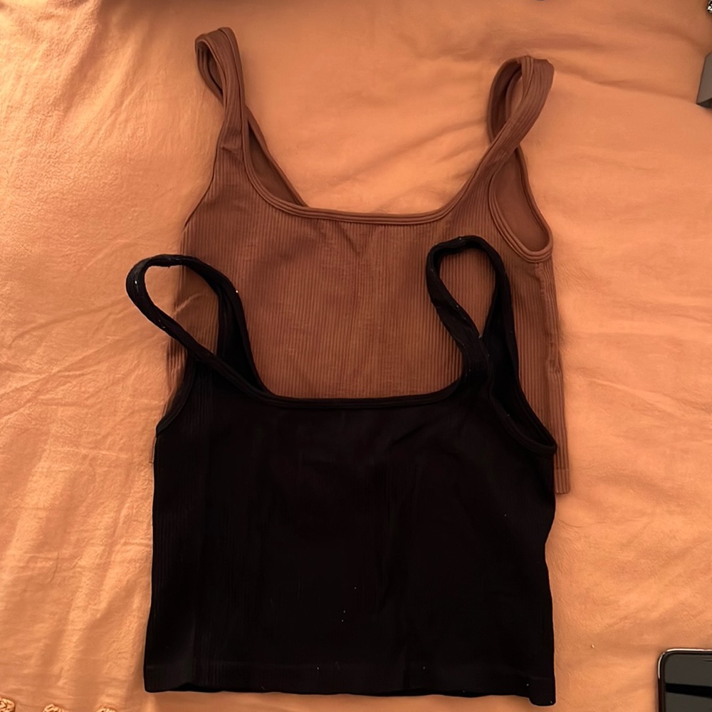 Nylon stretchy crop tanks